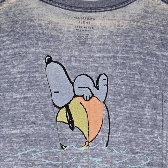 American Eagle Peanuts Snoopy Super Soft Beach Coverup Shirt Women's Dogs XXL - Picture 2 of 6